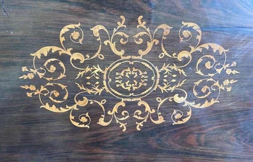 Charles X-era Table/desk Made Of Rosewood And Lemonwood-photo-6