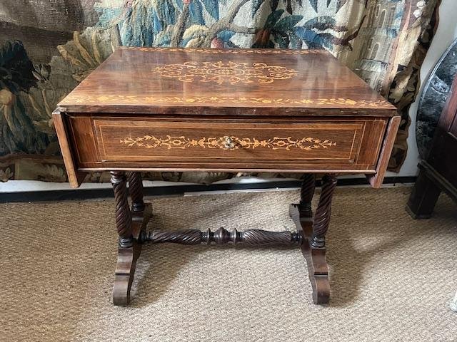 Charles X-era Table/desk Made Of Rosewood And Lemonwood