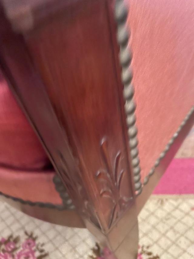 Pair Of Mahogany Armchairs From The Empire Period-photo-4