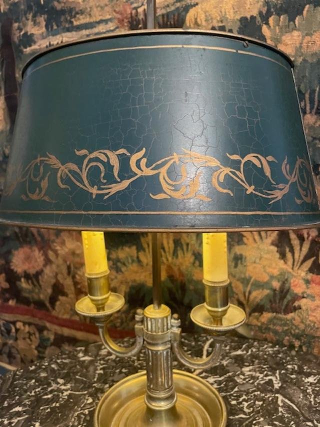Lampe bouillotte de style Louis XVI en bronze-photo-2