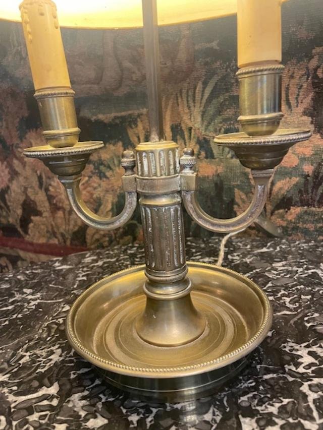 Lampe bouillotte de style Louis XVI en bronze-photo-3