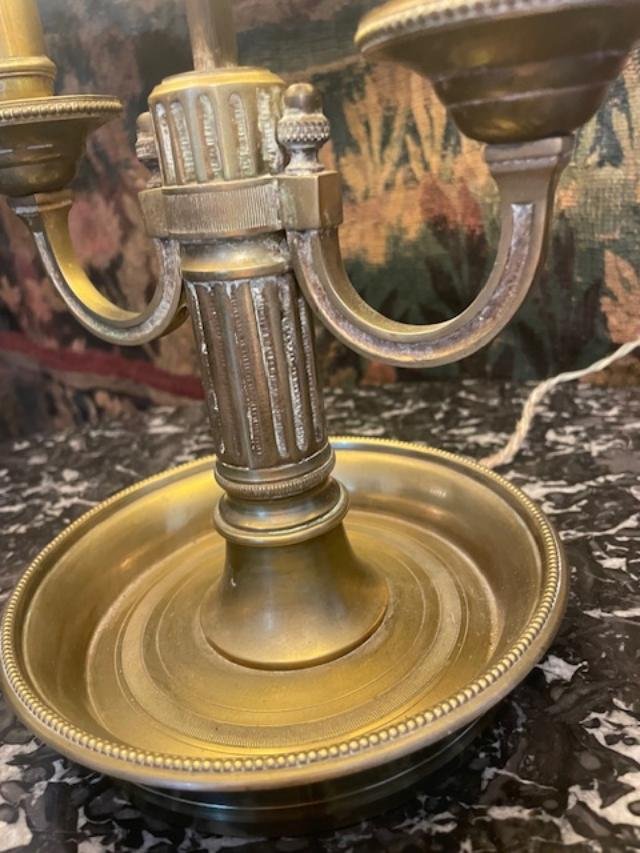 Lampe bouillotte de style Louis XVI en bronze-photo-4