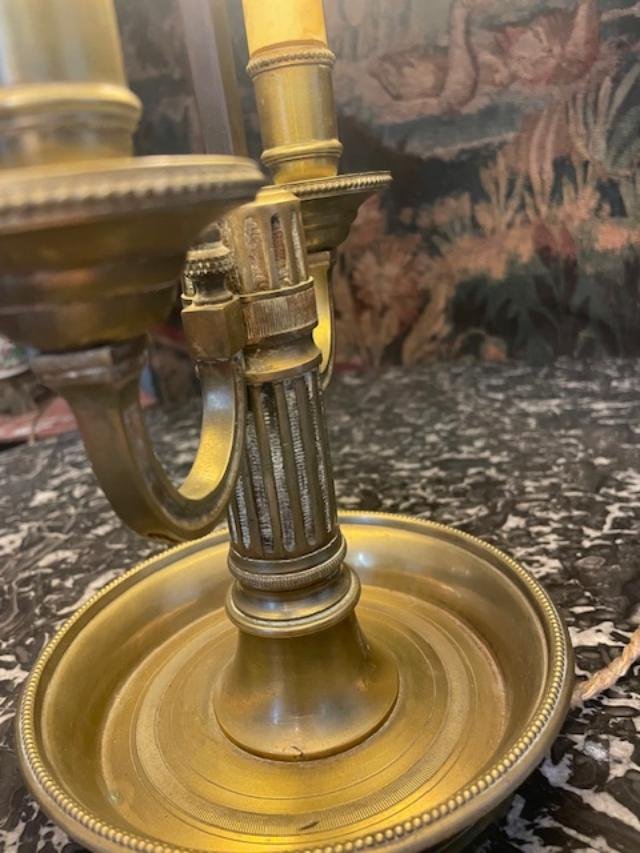 Lampe bouillotte de style Louis XVI en bronze-photo-2