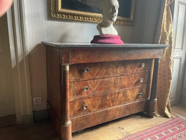 Empire Period Mahogany Chest Of Drawers-photo-2