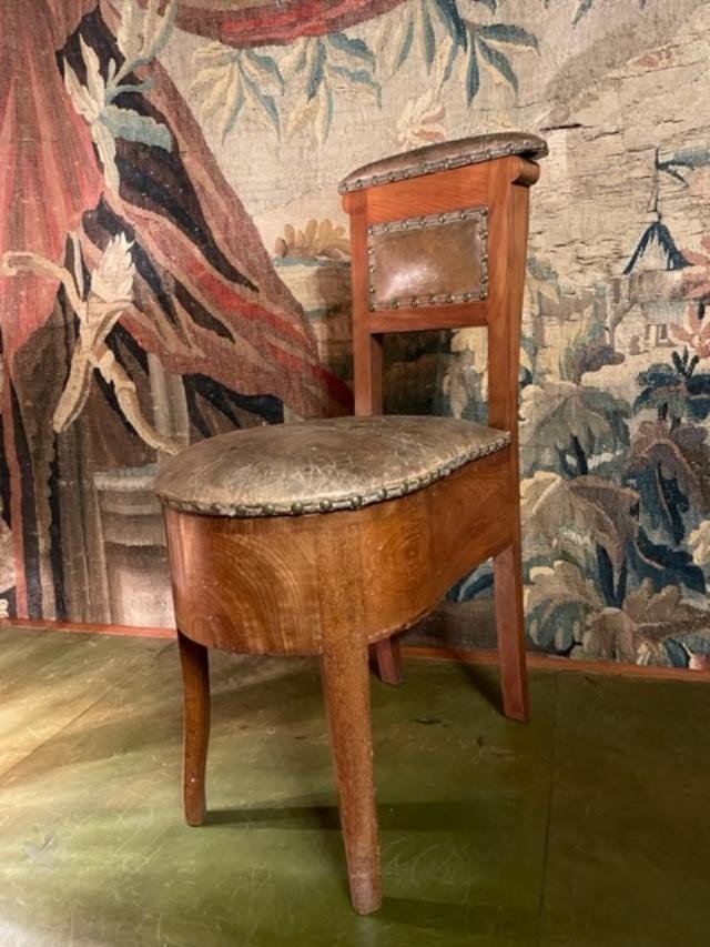 Late 18th Century Mahogany Bidet Or Convenience Seat-photo-2