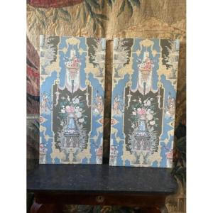 Pair Of Napoleon III Period Wallpapers