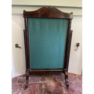 Mahogany Fire Screen From The 19th Century, Late Empire Period