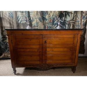 Exceptional Carved Blond Walnut Buffet From The Louis XVI Period 