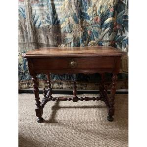 Center Table In Natural Wood Early 18th Century