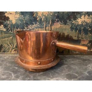Large Copper Caramel Pan From The 19th Century