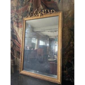 Important Louis XVI Style Mirror With Its Mercury Glass