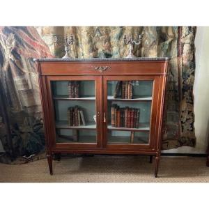 Louis XVI Style Mahogany Display Cabinet From The End Of The 19th Century