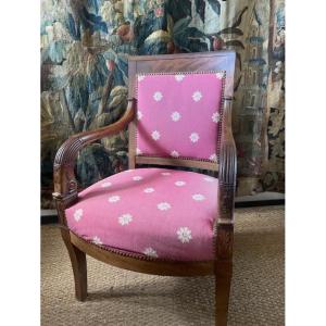 Suite de 8 fauteuils en acajou au modèle d'époque empire