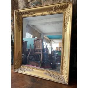 Miroir en bois et stuc doré d'époque empire