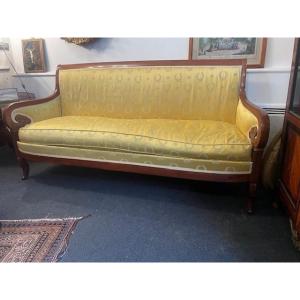 Grand canap&eacute; en acajou d'&eacute;poque empire