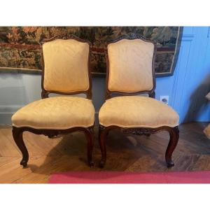 Pair Of 18th-century Louis XV Period Low Chairs