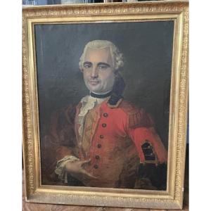 Portrait d'homme 18 ème d'époque Louis XV