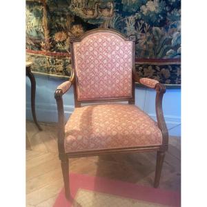 Fauteuil à la Reine d'époque Louis XVI
