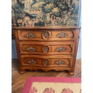Small 18th-century Walnut Chest Of Drawers From The Regency Period.