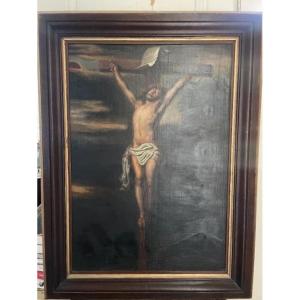 An Important 18th-century Oil On Canvas, *christ On The Cross*