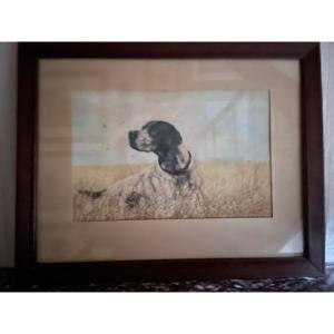 Chien à l'affût , Léon Danchin