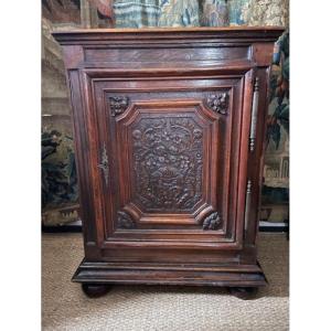 18th-century Sideboard Made Of Natural Wood.
