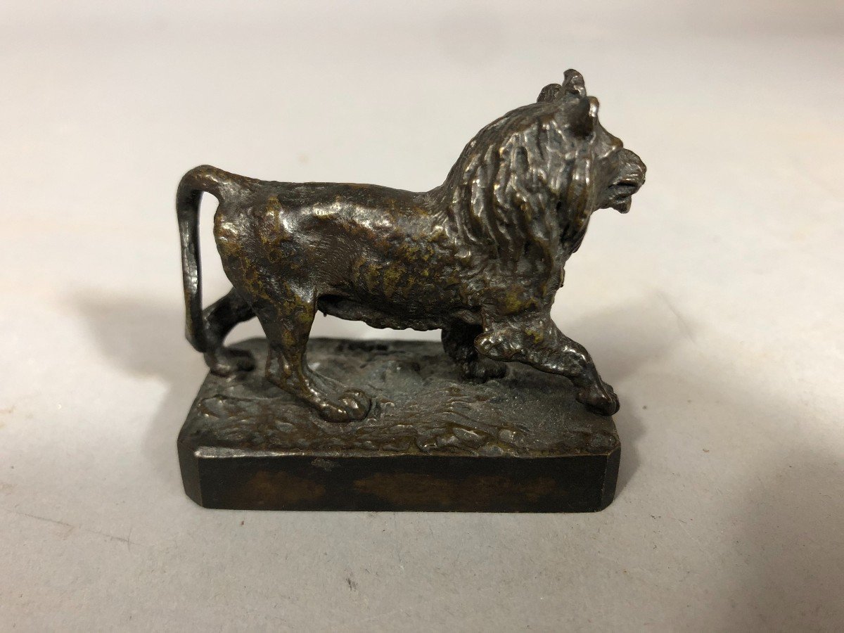 Christophe Fratin (1801-1864), The Walking Lion, Animal Bronze-photo-2