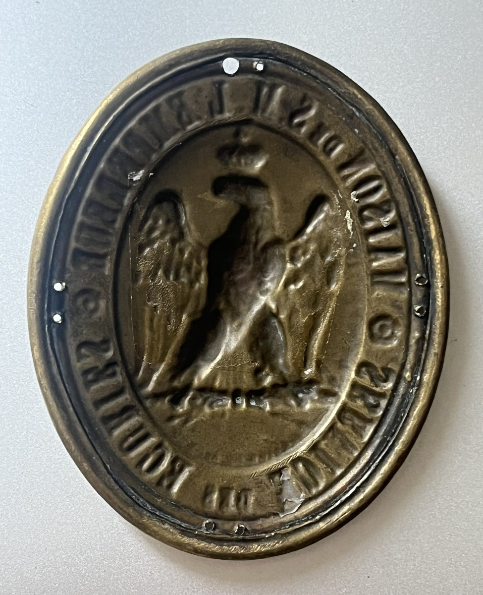 plaque de baudrier Du Service Des Écuries. Napoléon III. Maison De L’empereur-photo-2