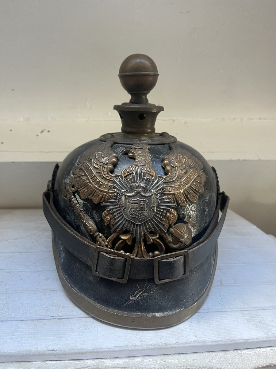 casque à pointe , casque à boule d'artilleur, oldembourg