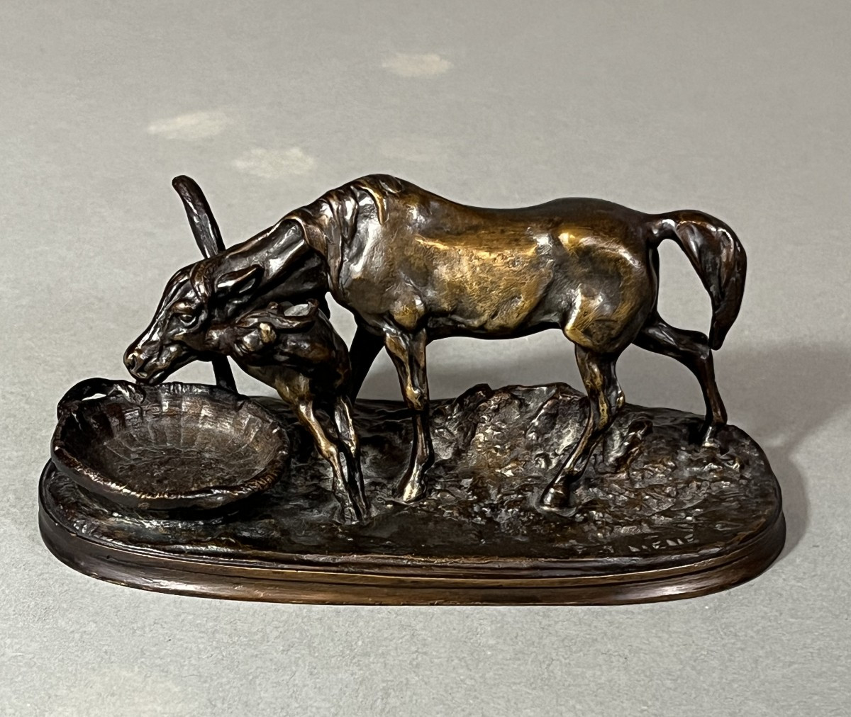 Animal Bronze Sculpture, Pierre Jules Mène, Mare And Her Foal