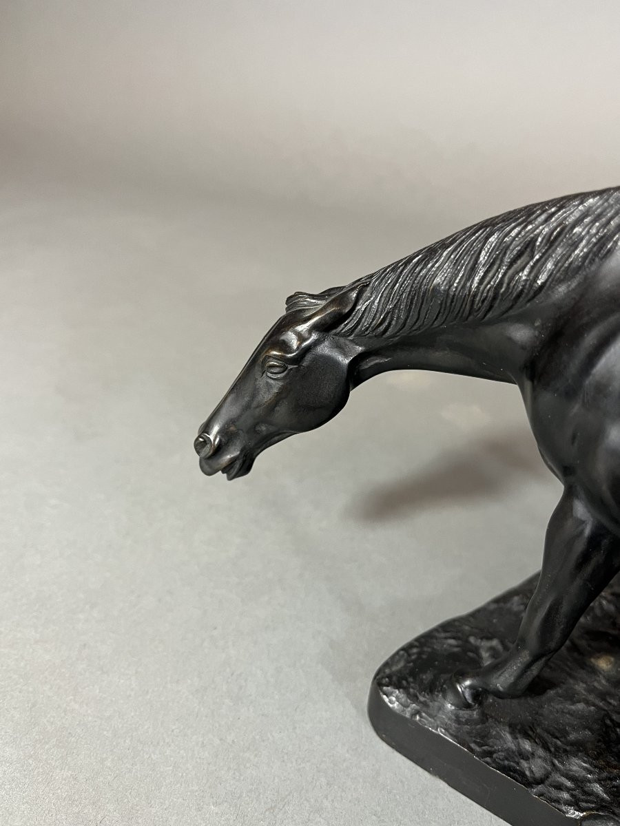 Animal Bronze Sculpture, Pair Of Horses, Yves Benoit Gironière-photo-1