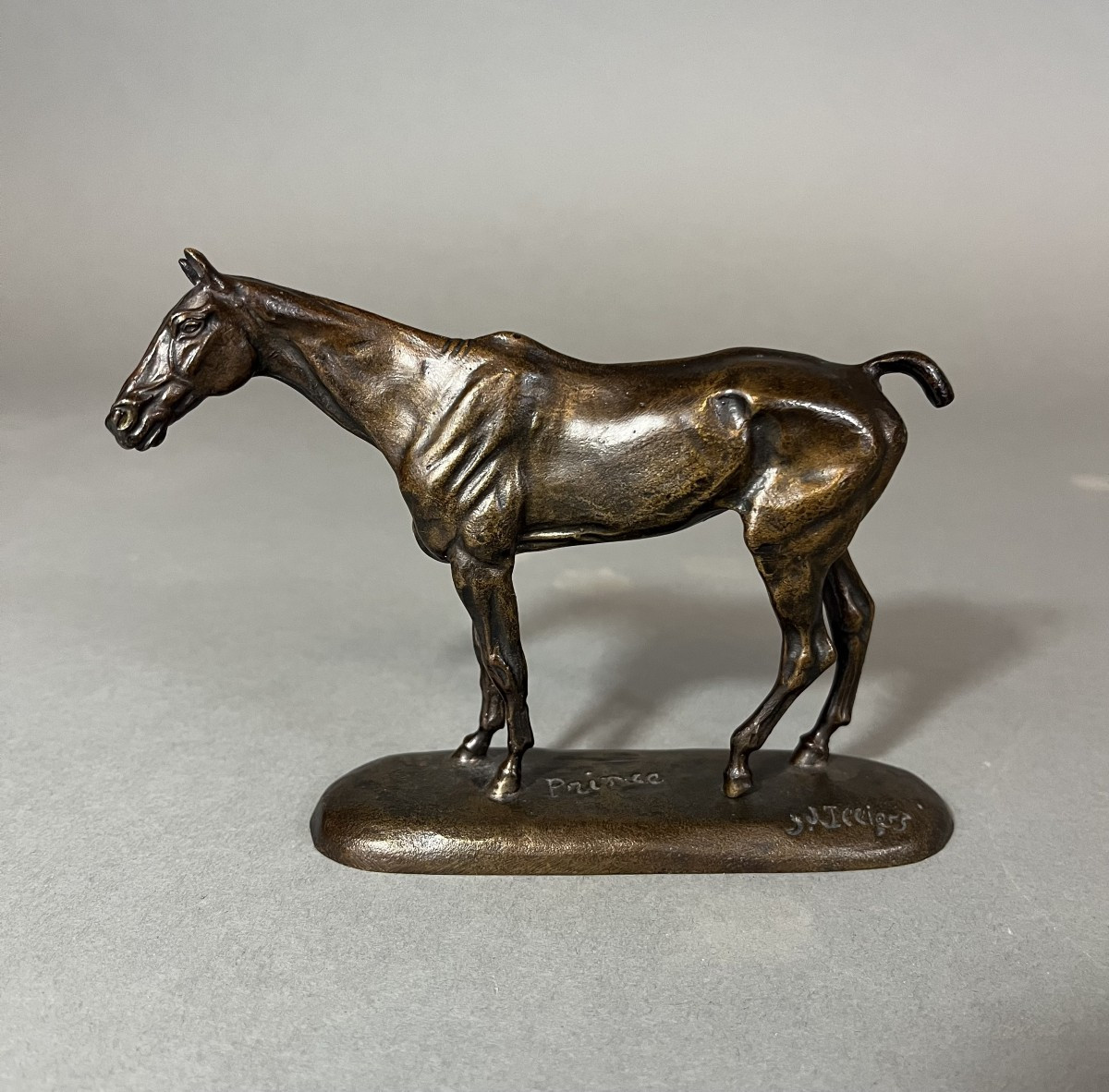 Bronze Animal Sculpture, Horse, Gaston d'Illiers