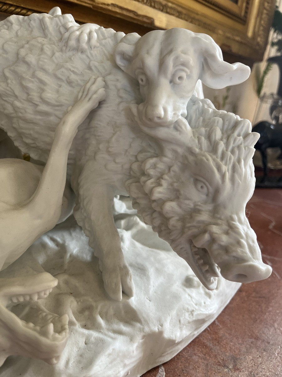 Jean-Baptiste OUDRY , chasse au sanglier, biscuit-photo-1