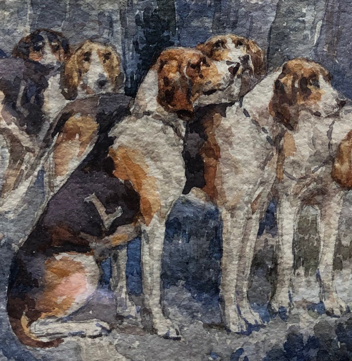 Paul Tavernier, Relais De Chiens De chasse, Équipage Lebaudy à Fontainebleau-photo-4