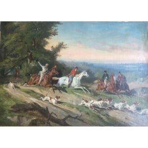 Scène De Chasse à Courre, Venerie, Joseph Zephyris