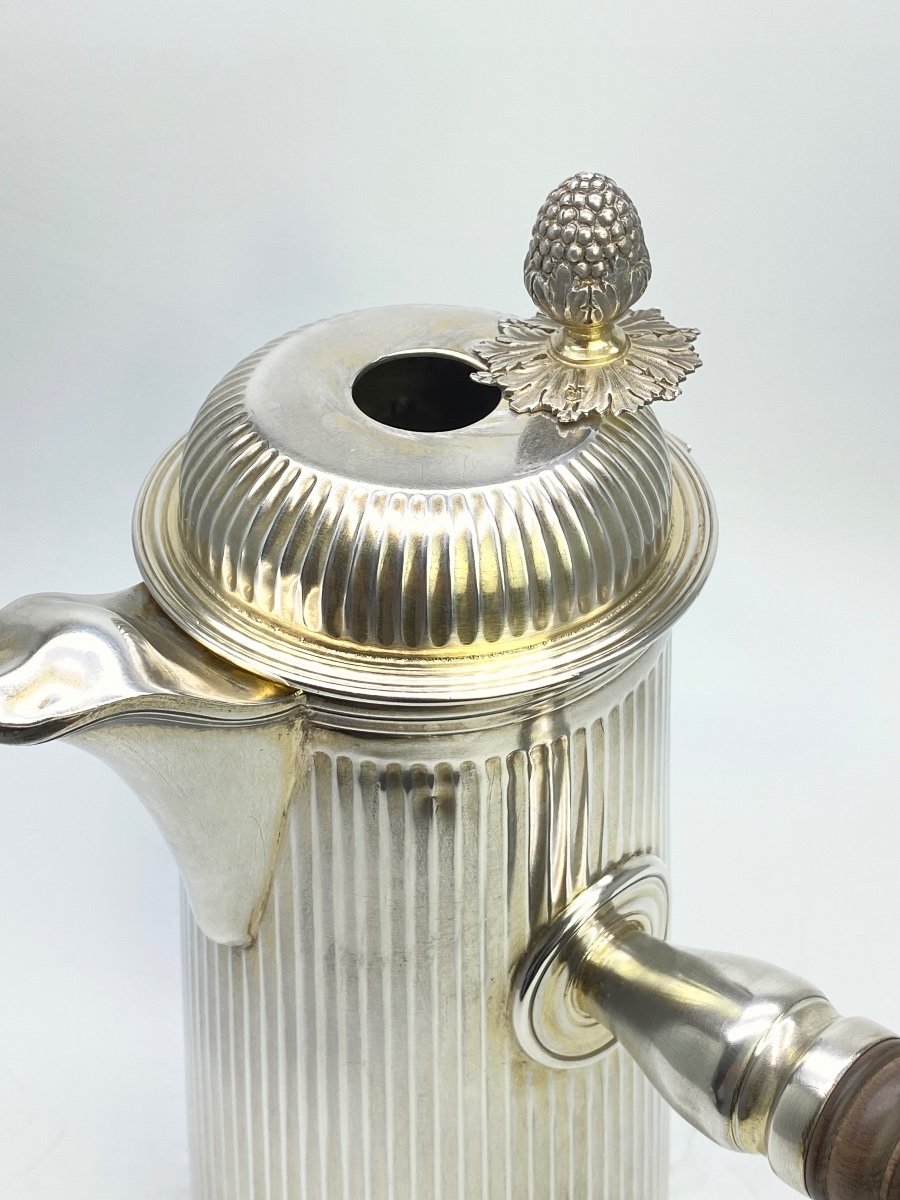 Anthony Salomon Large Silver Chocolatier In The Louis XVI Style From The 19th Century-photo-4
