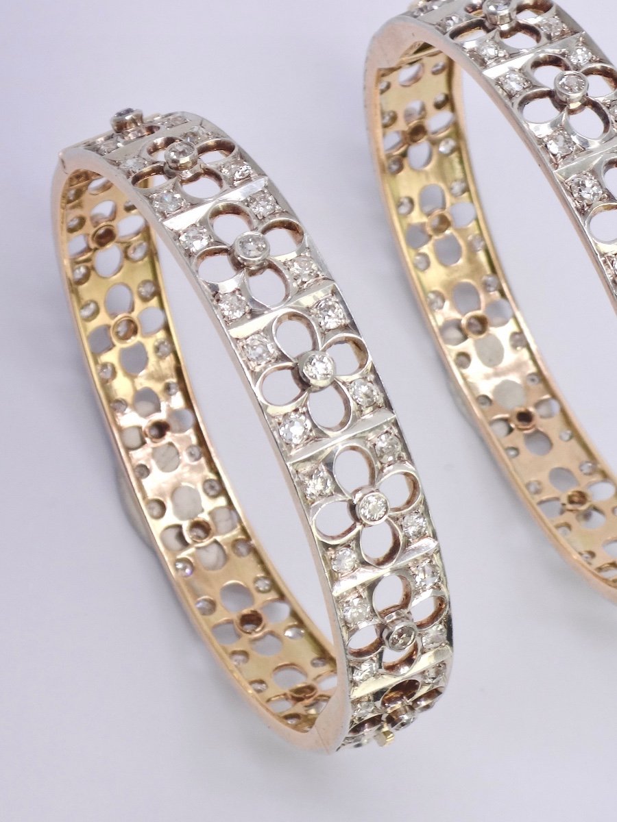 Paire De Bracelets Gas Bijoux - Décor Cartes à Jouer - Occasion Bon état