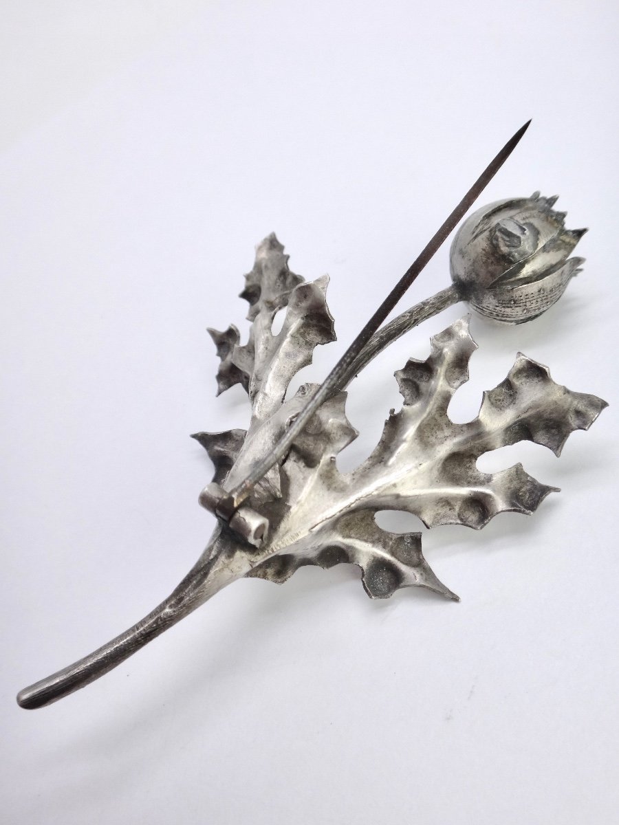 André Kauffer (1893-1977) Nancy School Chardon Brooch Art Nouveau Period 1900-photo-2