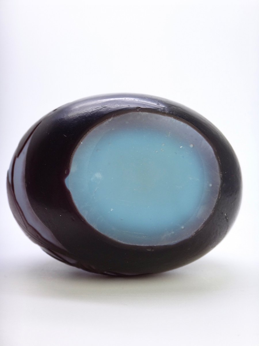 Emile Gallé (1846-1904) Vase soliflore Opalescent époque Art Nouveau 1900 -photo-6