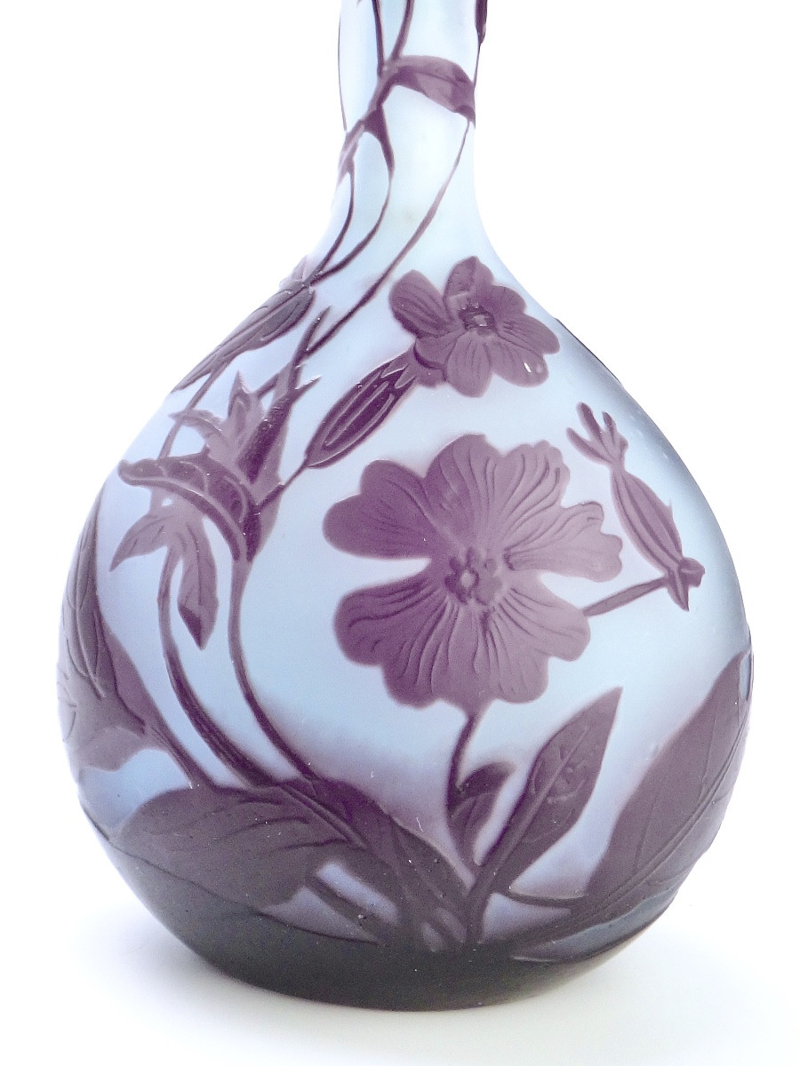 Emile Gallé (1846-1904) Art Nouveau Period Soliflore Vase 1900 -photo-2