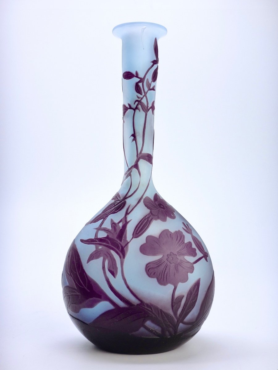 Emile Gallé (1846-1904) Vase soliflore Opalescent époque Art Nouveau 1900 