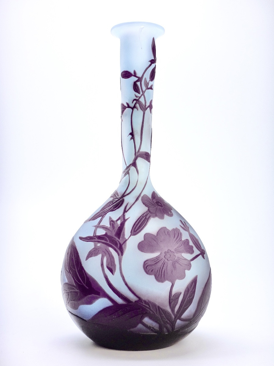 Emile Gallé (1846-1904) Art Nouveau Period Soliflore Vase 1900 