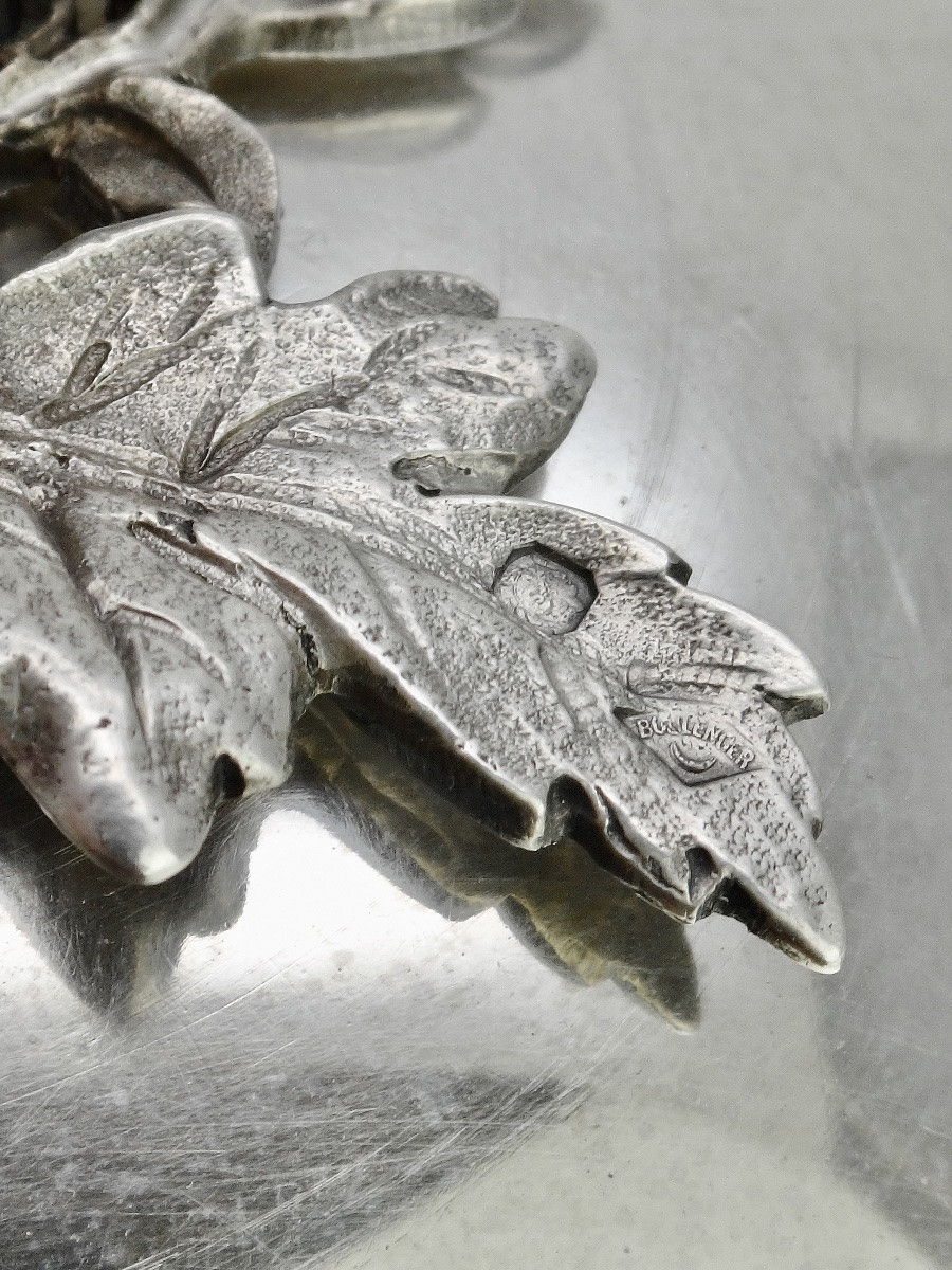 Boulenger à Paris soupière ou légumier en Argent Massif de Style Louis XV époque XIXe-photo-2