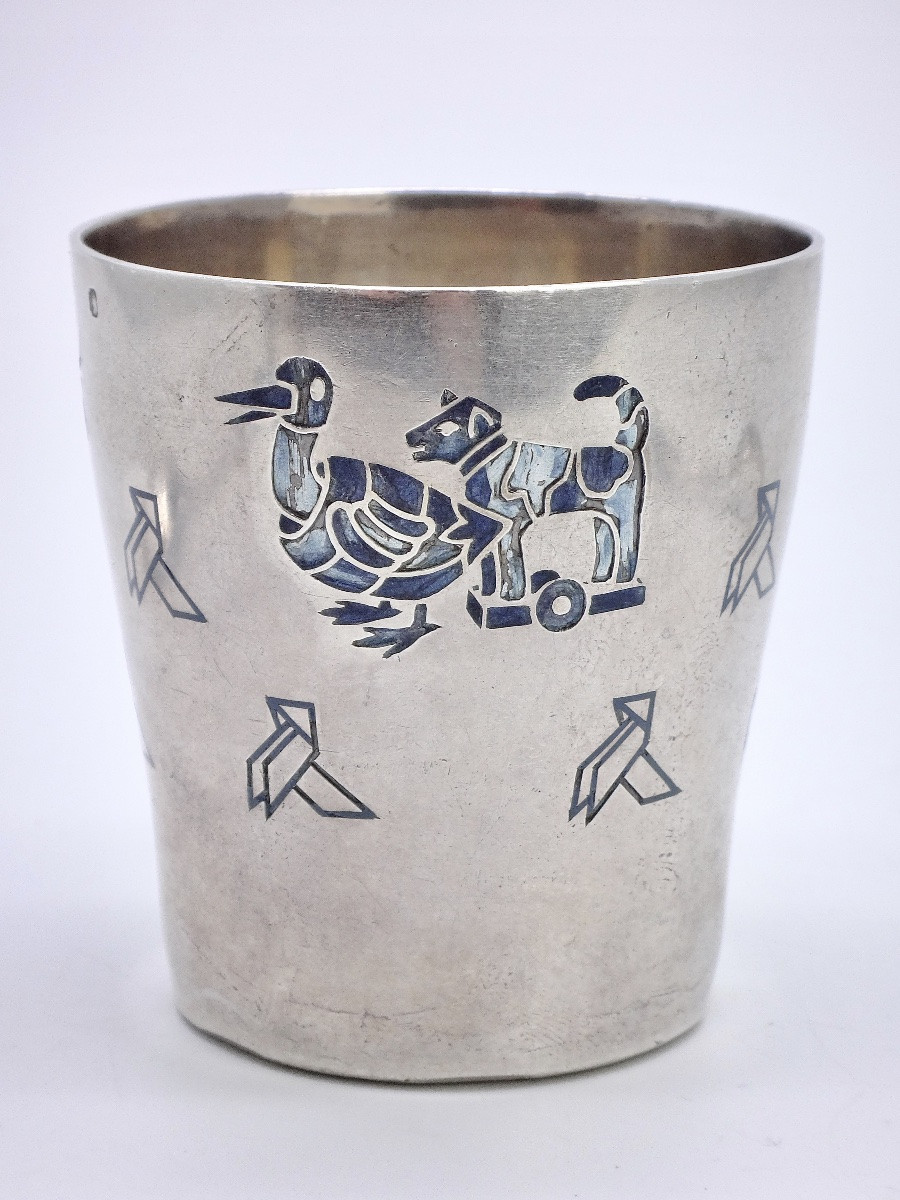 Frédéric Boucheron (1830-1902) ensemble de Baptême couverts d'enfant en Argent Massif -photo-8