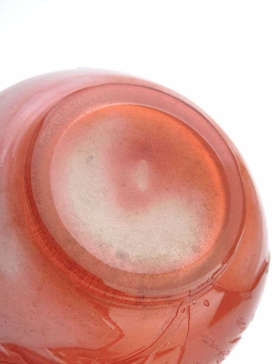 Emile Gallé (1846-1904) Cameo Vase In Pékin Glass Art Nouveau Period 1900 -photo-8