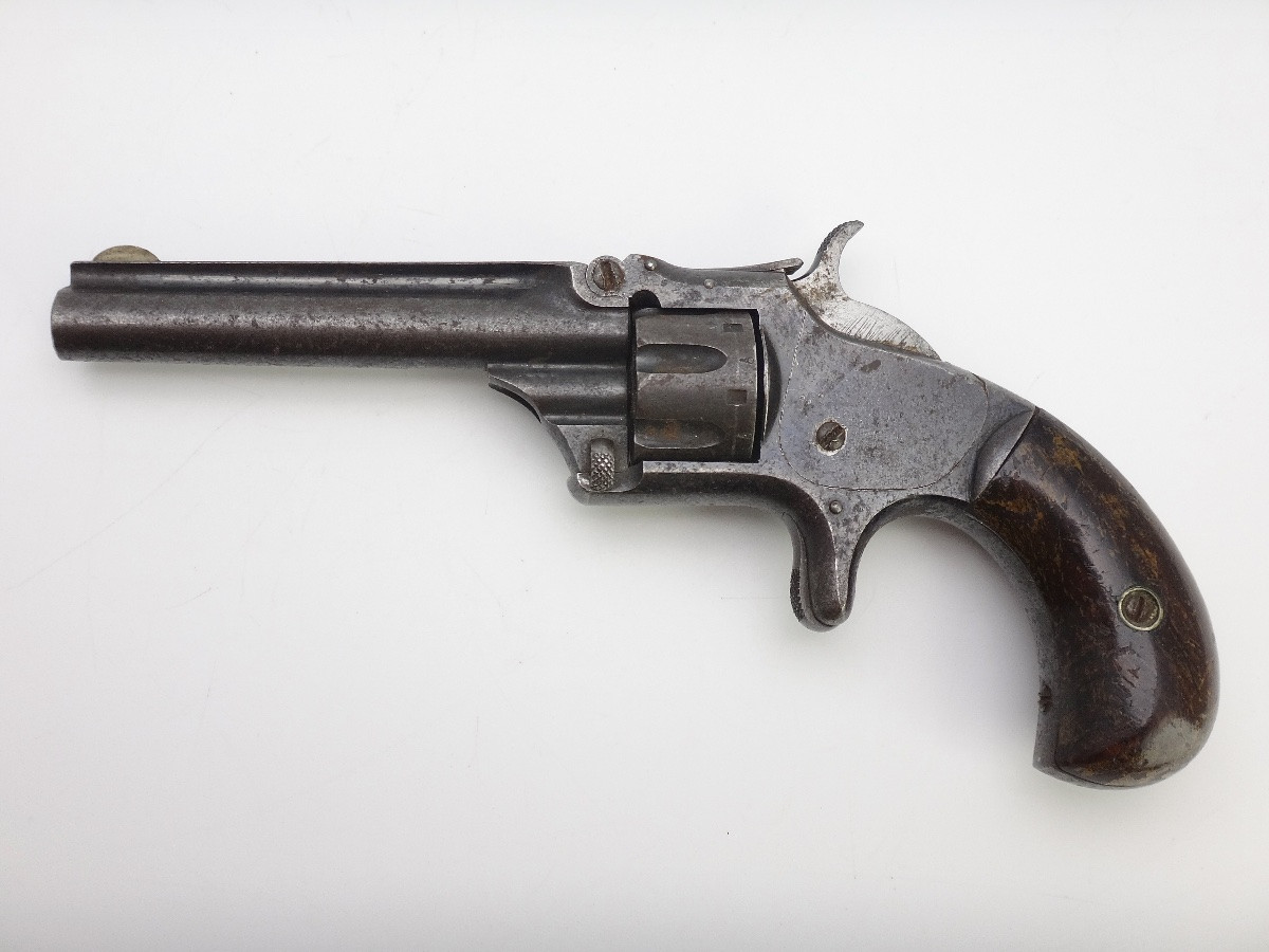 Revolver Smith et Wesson 1er modèle 3ème issue à 7 coups Calibre 22 époque XIXe vers 1868-photo-2