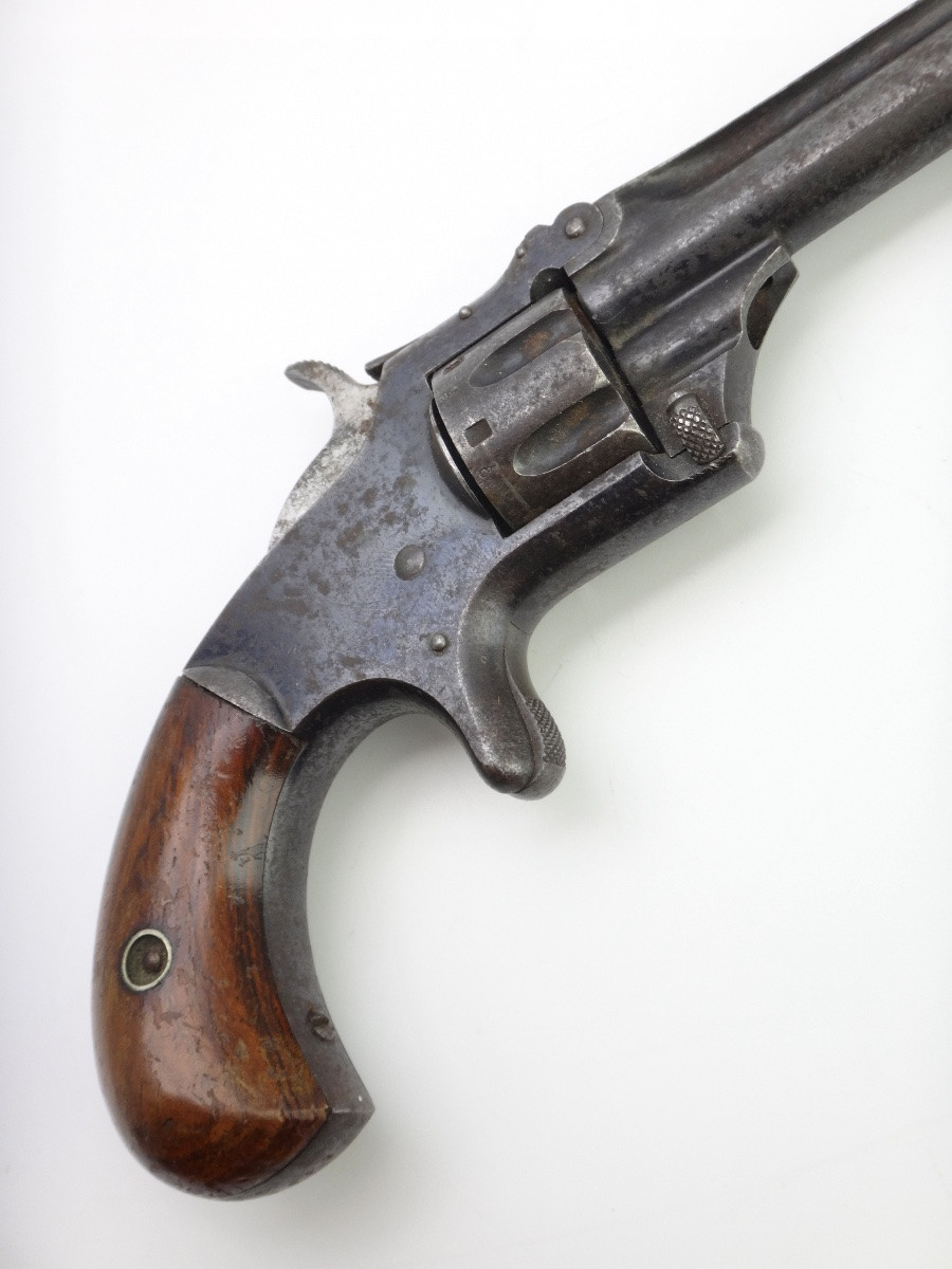 Revolver Smith et Wesson 1er modèle 3ème issue à 7 coups Calibre 22 époque XIXe vers 1868-photo-3