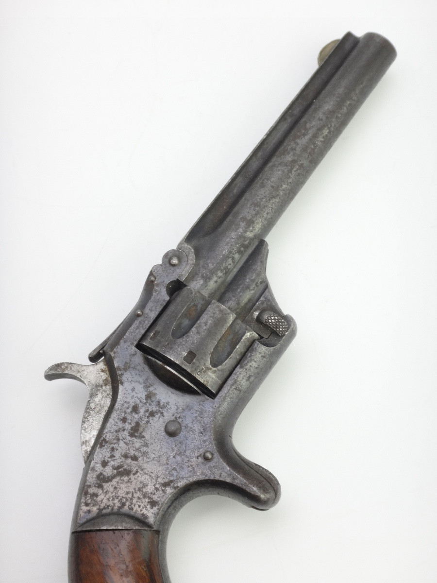 Revolver Smith et Wesson 1er modèle 3ème issue à 7 coups Calibre 22 époque XIXe vers 1868-photo-1