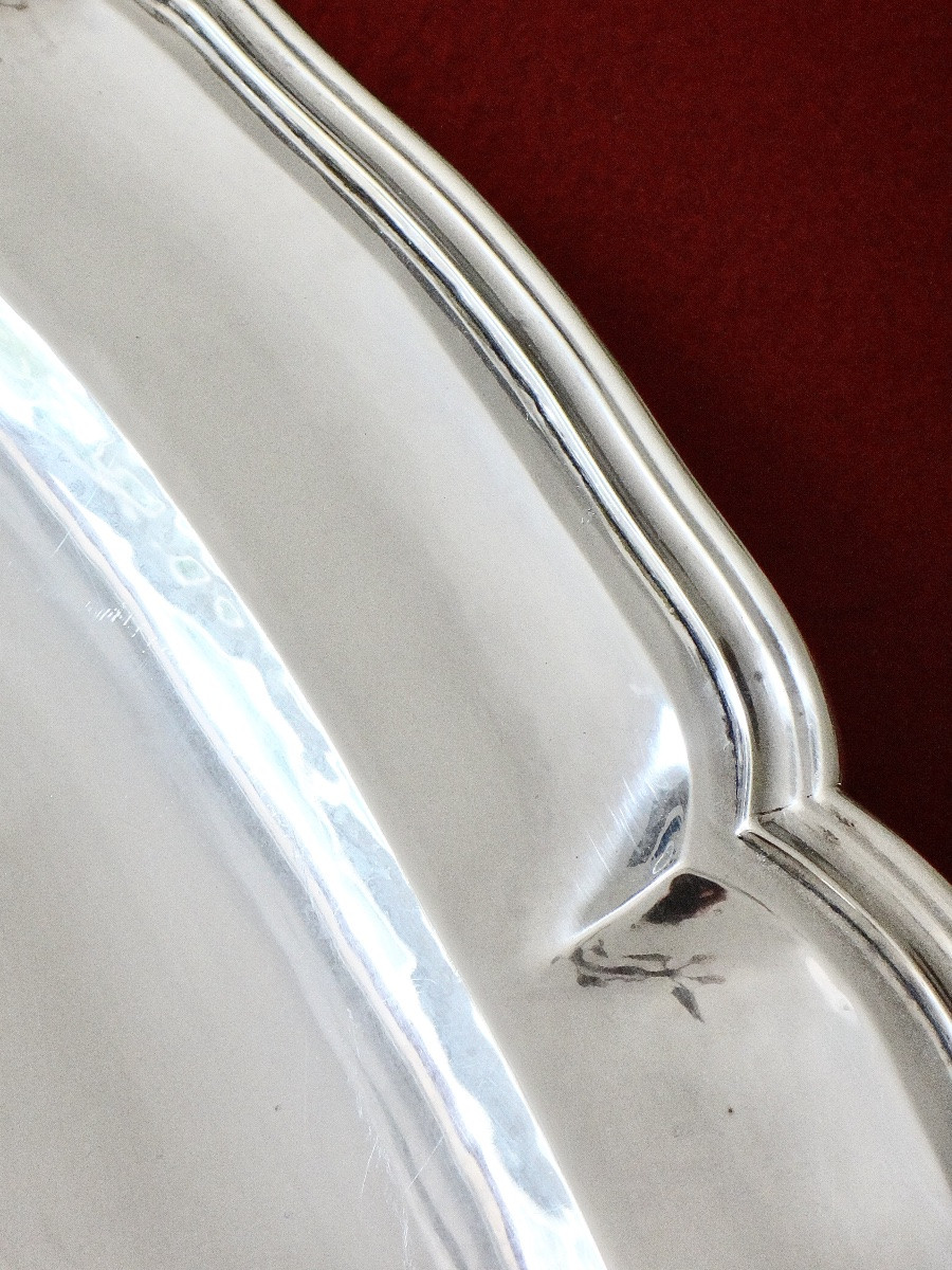 Large Sterling Silver Fish Serving Dish Known As A “torpedo” In The Louis XV Style-photo-1