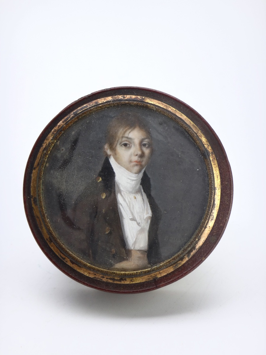 Box Decorated With A Miniature Portrait, Late 18th Century Directoire Period, In Need Of Restoration-photo-2